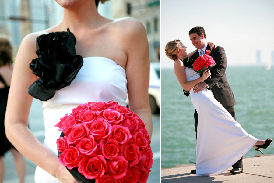 Simple with Bold Accessories wedding dress